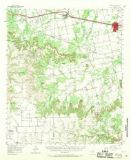 Merkel, Texas 1957 (1968) USGS Old Topo Map Reprint 15x15 TX Quad 109717