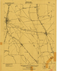 Mexia, Texas 1920 () USGS Old Topo Map Reprint 15x15 TX Quad 128450