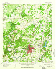 Mineral Wells, Texas 1959 (1960) USGS Old Topo Map Reprint 15x15 TX Quad 109798