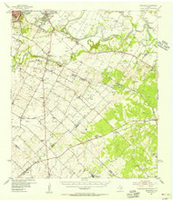 Montopolis, Texas 1955 (1956) USGS Old Topo Map Reprint 15x15 TX Quad 111132