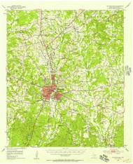 Nacogdoches, Texas 1952 (1958) USGS Old Topo Map Reprint 15x15 TX Quad 111286