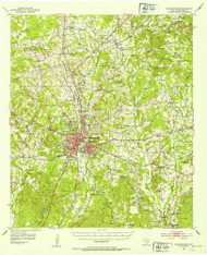 Nacogdoches, Texas 1952 (1953) USGS Old Topo Map Reprint 15x15 TX Quad 111288