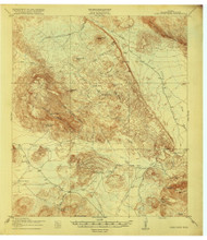 Nine Point Mesa, Texas 1918 () USGS Old Topo Map Reprint 15x15 TX Quad 115254