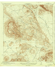 Nine Point Mesa, Texas 1937 () USGS Old Topo Map Reprint 15x15 TX Quad 115255