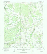 Noodle, Texas 1957 (1958) USGS Old Topo Map Reprint 15x15 TX Quad 115258