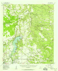 Nugent, Texas 1957 (1958) USGS Old Topo Map Reprint 15x15 TX Quad 115262