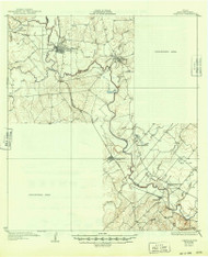 Oakville, Texas 1927 (1949) USGS Old Topo Map Reprint 15x15 TX Quad 115265