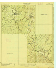 Oakville, Texas 1927 () USGS Old Topo Map Reprint 15x15 TX Quad 128483