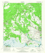 Drangefield, Texas 1957 (1967) USGS Old Topo Map Reprint 15x15 TX Quad 116070