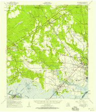Drangefield, Texas 1957 (1958) USGS Old Topo Map Reprint 15x15 TX Quad 116071