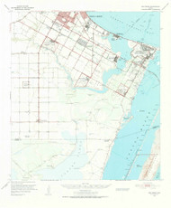 Oso Creek, Texas 1951 (1953) USGS Old Topo Map Reprint 15x15 TX Quad 116098