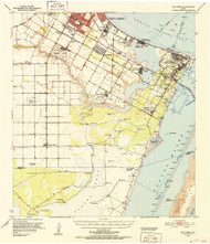 Oso Creek, Texas 1951 (1953) USGS Old Topo Map Reprint 15x15 TX Quad 116100