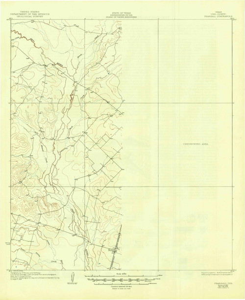 Pearsall, Texas 1927 (1949) USGS Old Topo Map Reprint 15x15 TX Quad