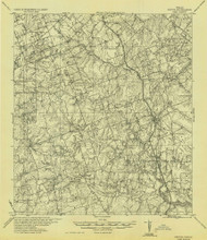 Pettus, Texas 1936 () USGS Old Topo Map Reprint 15x15 TX Quad 115278