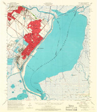 Port Arthur, Texas 1957 (1967) USGS Old Topo Map Reprint 15x15 TX Quad 116345