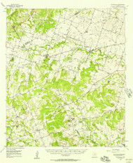Pottsville, Texas 1956 (1957) USGS Old Topo Map Reprint 15x15 TX Quad 116429