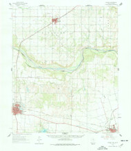 Quanah, Texas 1960 (1978) USGS Old Topo Map Reprint 15x15 TX Quad 115289