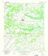 Quinlan, Texas 1956 (1975) USGS Old Topo Map Reprint 15x15 TX Quad 115293