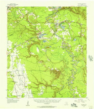 Rayburn, Texas 1955 (1957) USGS Old Topo Map Reprint 15x15 TX Quad 115301