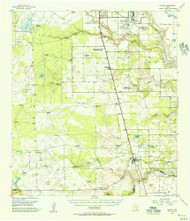 Riviera, Texas 1954 (1957) USGS Old Topo Map Reprint 15x15 TX Quad 115318