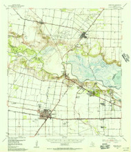 Robstown, Texas 1954 (1956) USGS Old Topo Map Reprint 15x15 TX Quad 115321