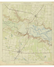 Robstown, Texas 1925 () USGS Old Topo Map Reprint 15x15 TX Quad 128469