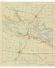 Robstown, Texas 1925 () USGS Old Topo Map Reprint 15x15 TX Quad 128470