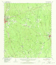 Roganville, Texas 1955 (1973) USGS Old Topo Map Reprint 15x15 TX Quad 115326