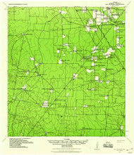 La Gloria, Texas 1938 (1959) USGS Old Topo Map Reprint 15x15 TX Quad 116577