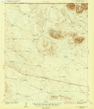 San Antonio Mountain, Texas 1943 () USGS Old Topo Map Reprint 15x15 TX Quad 116615