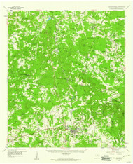 San Augustine, Texas 1958 (1959) USGS Old Topo Map Reprint 15x15 TX Quad 116630