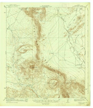 Santiago Peak, Texas 1938 () USGS Old Topo Map Reprint 15x15 TX Quad 111444