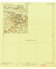 Lipan, Texas 1931 () USGS Old Topo Map Reprint 15x15 TX Quad 128518