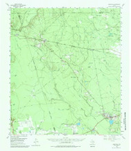 Saratoga, Texas 1955 (1984) USGS Old Topo Map Reprint 15x15 TX Quad 111453