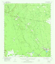 Saratoga, Texas 1955 (1974) USGS Old Topo Map Reprint 15x15 TX Quad 111454