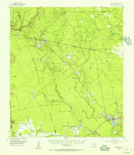 Saratoga, Texas 1955 (1956) USGS Old Topo Map Reprint 15x15 TX Quad 111455