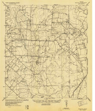 Schattel, Texas 1934 (1956) USGS Old Topo Map Reprint 15x15 TX Quad 111491