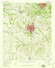 Sherman, Texas 1958 (1959) USGS Old Topo Map Reprint 15x15 TX Quad 121376