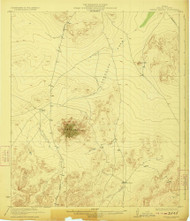 Sierra Madera, Texas 1923 () USGS Old Topo Map Reprint 15x15 TX Quad 128465