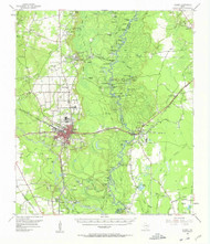 Silsbee, Texas 1955 (1963) USGS Old Topo Map Reprint 15x15 TX Quad 121785