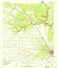 Sinton, Texas 1954 (1956) USGS Old Topo Map Reprint 15x15 TX Quad 121789