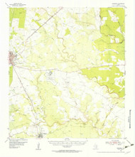 Skidmore, Texas 1954 (1956) USGS Old Topo Map Reprint 15x15 TX Quad 121790