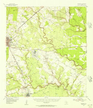 Skidmore, Texas 1954 (1956) USGS Old Topo Map Reprint 15x15 TX Quad 121791