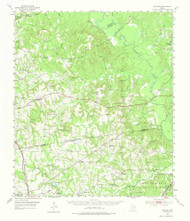 Slocum, Texas 1952 (1975) USGS Old Topo Map Reprint 15x15 TX Quad 121792