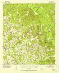 Slocum, Texas 1952 (1953) USGS Old Topo Map Reprint 15x15 TX Quad 121794