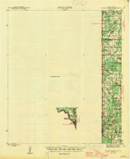 Deadwood, Texas 1945 () USGS Old Topo Map Reprint 15x15 TX Quad 121801