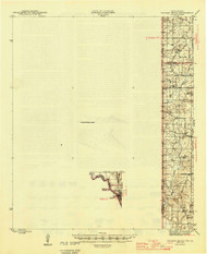 Deadwood, Texas 1945 () USGS Old Topo Map Reprint 15x15 TX Quad 121802