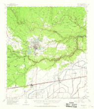 Sour Lake, Texas 1955 (1970) USGS Old Topo Map Reprint 15x15 TX Quad 121806