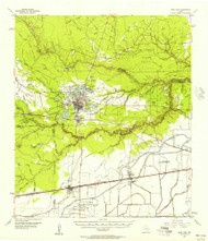 Sour Lake, Texas 1955 (1956) USGS Old Topo Map Reprint 15x15 TX Quad 121807