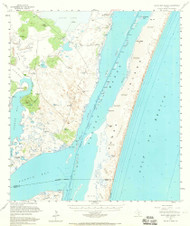 South Bird Island, Texas 1951 (1965) USGS Old Topo Map Reprint 15x15 TX Quad 121809